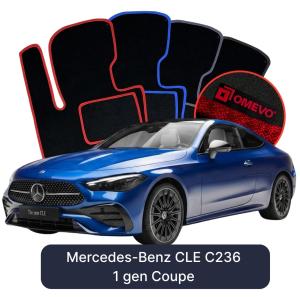 OMEVO Velours-Autofußmatten für Mercedes-Benz CLE C236 1 gen Coupe (2023-2025)