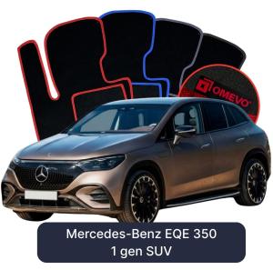 OMEVO Velours-Autofußmatten für Mercedes-Benz EQE 350 1 gen SUV (2022-2025)