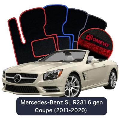 Velours-Autofußmatten OMEVO für Mercedes-Benz SL R231 6 gen Coupe (2011-2020)