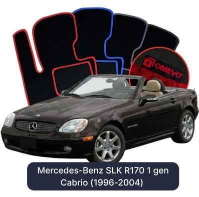 Velours-Autofußmatten OMEVO für Mercedes-Benz SLK R170 1 gen Cabrio (1996-2004)