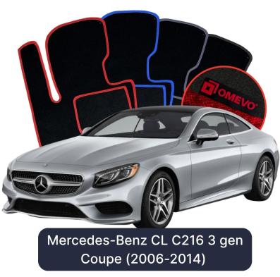 Velours-Autofußmatten OMEVO für Mercedes-Benz CL C216 3 gen Coupe (2006-2014)