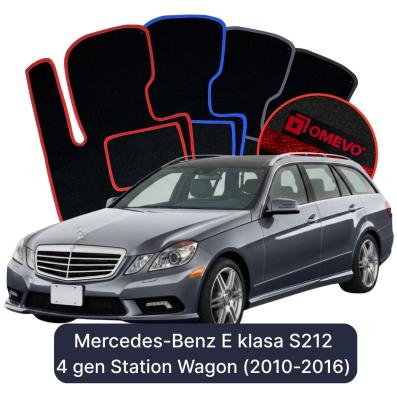 Velours-Autofußmatten OMEVO für Mercedes-Benz E-Klasse S212 4 gen Kombi (2010-2016)