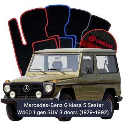 Velours-Autofußmatten OMEVO für Mercedes-Benz G-Klasse 5-Sitzer W460 1 gen SUV 3 Türer (1979-1992)