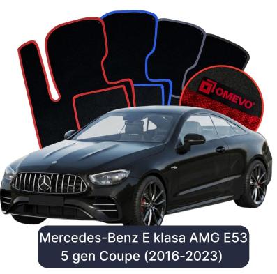 Velours-Autofußmatten OMEVO für Mercedes-Benz E-Klasse AMG E53 5 gen Coupe (2016-2023)