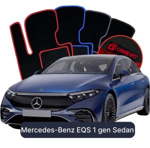 OMEVO Velours-Autofußmatten für Mercedes-Benz EQS 1 gen Limousine (2021-2025)