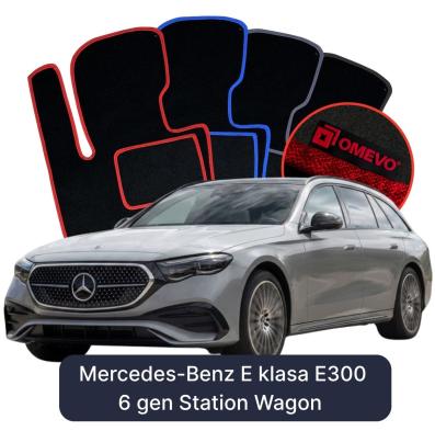 Velours-Autofußmatten OMEVO für Mercedes-Benz E-Klasse E300 6 gen Kombi (2023-2025)