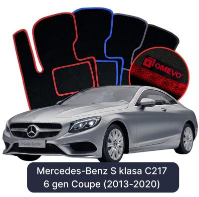 Velours-Autofußmatten OMEVO für Mercedes-Benz S-Klasse C217 6 gen Coupe (2013-2020)