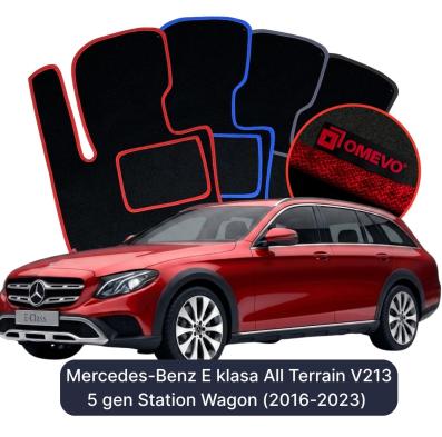 Velours-Autofußmatten OMEVO für Mercedes-Benz E-Klasse All Terrain V213 5 gen Kombi (2016-2023)