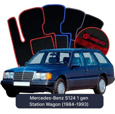 Velours-Autofußmatten OMEVO für Mercedes-Benz S124 1 gen Kombi (1984-1993)