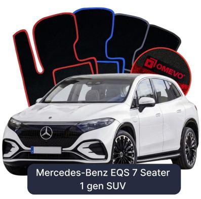 Velours-Autofußmatten OMEVO für Mercedes-Benz EQS 7-Sitzer 1 gen SUV (2021-2025)