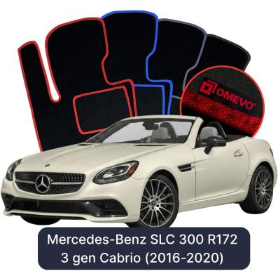 Velours-Autofußmatten OMEVO für Mercedes-Benz SLC 300 R172 3 gen Cabrio (2016-2020)