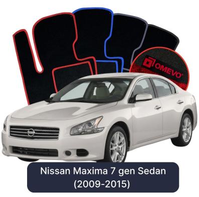 Velours-Autofußmatten OMEVO für Nissan Maxima 7 gen Sedan (2009-2015)