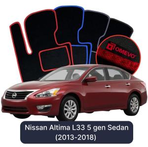 OMEVO Velours-Autofußmatten für Nissan Altima L33 5 gen Limousine (2013-2018)