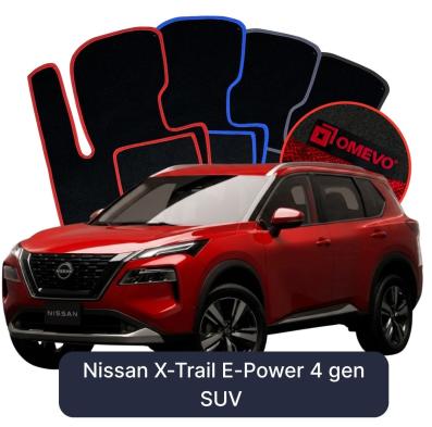 Velours-Autofußmatten OMEVO für Nissan X-Trail E-Power 4 gen SUV (2021-2025)