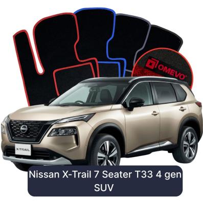 Velours-Autofußmatten OMEVO für Nissan X-Trail 7-Sitzer T33 4 gen SUV (2021-2025)
