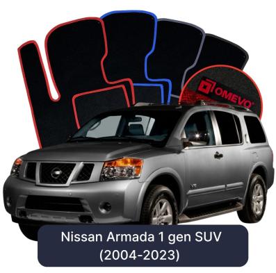Velours-Autofußmatten OMEVO für Nissan Armada 1 gen SUV (2004-2023)