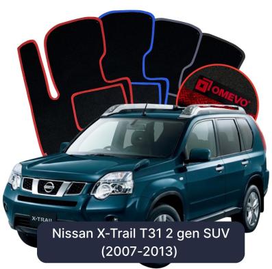 Velours-Autofußmatten OMEVO für Nissan X-Trail T31 2 gen SUV (2007-2013)