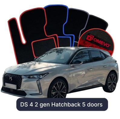 Velours-Autofußmatten OMEVO für DS 4 2 gen Kompakt 5 Türer (2021-2025)