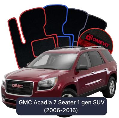 Velours-Autofußmatten OMEVO für GMC Acadia 7-Sitzer 1 gen SUV (2006-2016)