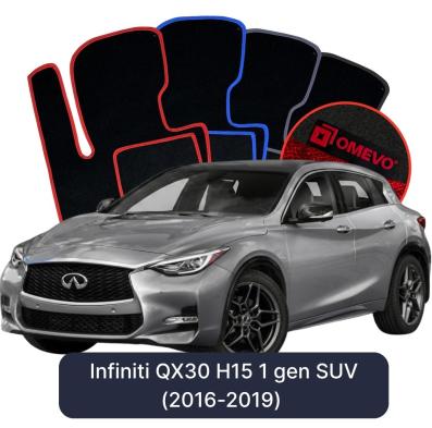 Velours-Autofußmatten OMEVO für Infiniti QX30 H15 1 gen SUV (2016-2019)