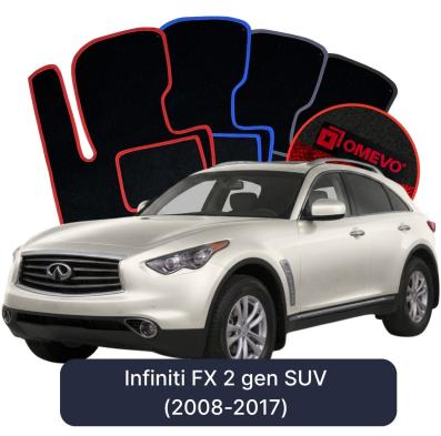 Velours-Autofußmatten OMEVO für Infiniti FX 2 gen SUV (2008-2017)