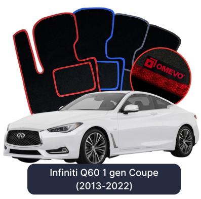 Velours-Autofußmatten OMEVO für Infiniti Q60 1 gen Coupe (2013-2022)