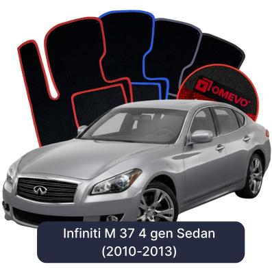 Velours-Autofußmatten OMEVO für Infiniti M 37 4 gen Limousine (2010-2013)