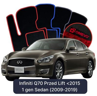Velours-Autofußmatten OMEVO für Infiniti Q70 Przed Lift <2015 1 gen Limousine (2009-2019)