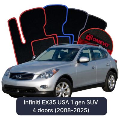Velours-Autofußmatten OMEVO für Infiniti EX35 USA 1 gen SUV 4 drzwi (2008-2025)