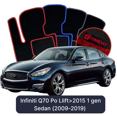 Velours-Autofußmatten OMEVO für Infiniti Q70 Po Llift>2015 1 gen Limousine (2009-2019)