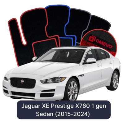 Velours-Autofußmatten OMEVO für Jaguar XE Prestige X760 1 gen Limousine (2015-2024)