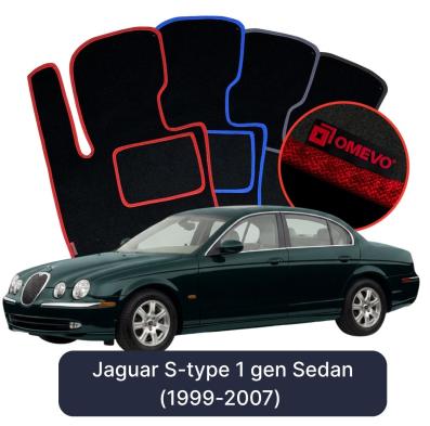 Velours-Autofußmatten OMEVO für Jaguar S-type 1 gen Limousine (1999-2007)