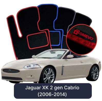 Velours-Autofußmatten OMEVO für Jaguar XK 2 gen Cabrio (2006-2014)