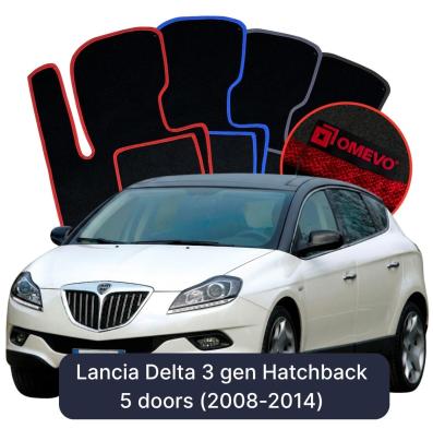 Velours-Autofußmatten OMEVO für Lancia Delta 3 gen Kompakt 5 Türer (2008-2014)