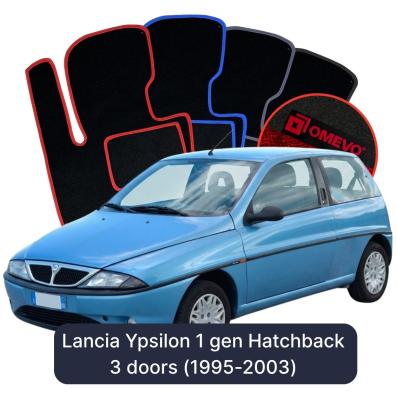 Velours-Autofußmatten OMEVO für Lancia Ypsilon 1 gen Kompakt 3 Türer (1995-2003)