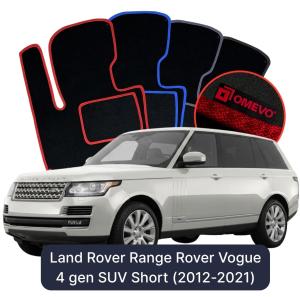 OMEVO Velours-Autofußmatten für Land Rover Range Rover Vogue 4 gen SUV Kurzversion (2012-2021)
