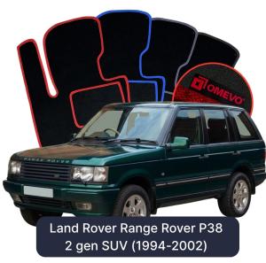 OMEVO Velours-Autofußmatten für Land Rover Range Rover P38 2 gen SUV (1994-2002)