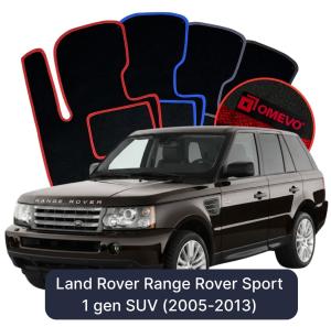 OMEVO Velours-Autofußmatten für Land Rover Range Rover Sport 1 gen SUV (2005-2013)