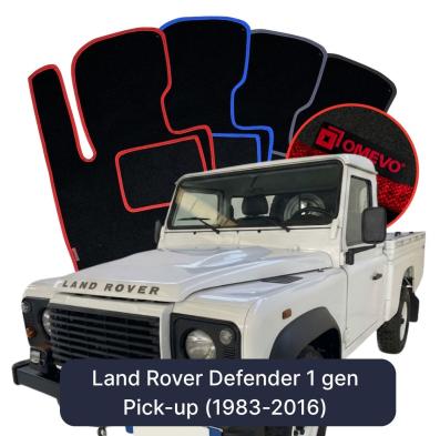 Velours-Autofußmatten OMEVO für Land Rover Defender 1 gen Pick-up (1983-2016)
