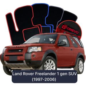 OMEVO Velours-Autofußmatten für Land Rover Freelander 1 gen SUV (1997-2006)