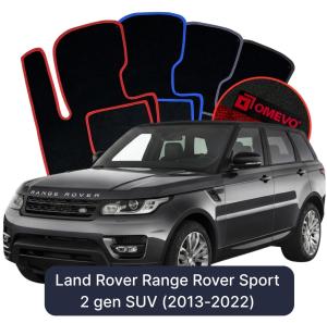 OMEVO Velours-Autofußmatten für Land Rover Range Rover Sport 2 gen SUV (2013-2022)