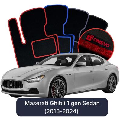 Velours-Autofußmatten OMEVO für Maserati Ghibli 1 gen Limousine (2013-2024)