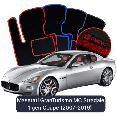 Velours-Autofußmatten OMEVO für Maserati GranTurismo MC Stradale 1 gen Coupe (2007-2019)