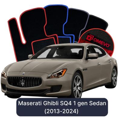 Velours-Autofußmatten OMEVO für Maserati Ghibli SQ4 1 gen Limousine (2013-2024)