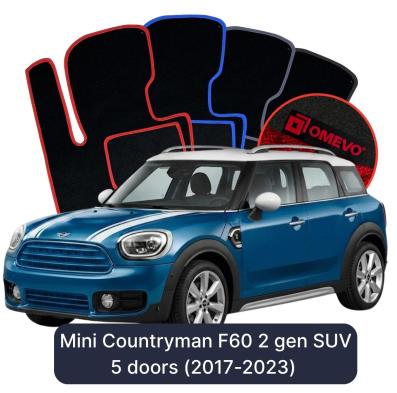 Velours-Autofußmatten OMEVO für Mini Countryman F60 2 gen SUV 5 Türer (2017-2023)