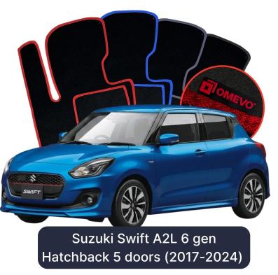 Velours-Autofußmatten OMEVO für Suzuki Swift A2L 6 gen Kompakt 5 Türer (2017-2024)