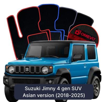 Velours-Autofußmatten OMEVO für Suzuki Jimny 4 gen SUV Asiatische Version (2018-2025)