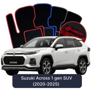OMEVO Velours-Autofußmatten für Suzuki Across 1 gen SUV (2020-2025)