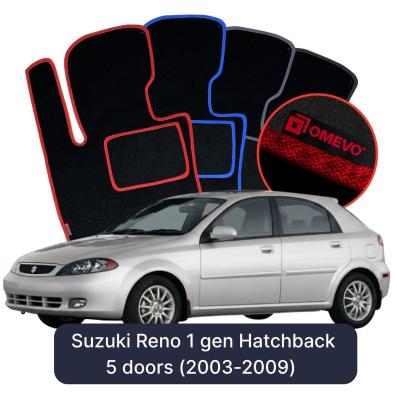 Velours-Autofußmatten OMEVO für Suzuki Reno  1 gen Kompakt 5 Türer (2003-2009)