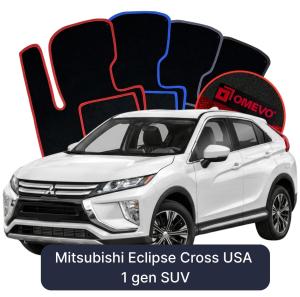 OMEVO Velours-Autofußmatten für Mitsubishi Eclipse Cross US-Version 1 gen SUV (2018-2025)